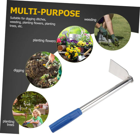 Stainless Steel Weeding Hoe Gardening Tool For Herb Garden Cultivator With Ergonomic Comfortable Handle Easy To Use Rust Resistant