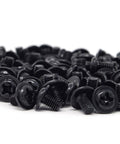 Heavy Duty M3x5 PC Mounting Screws For Case Assembly And Motherboard Secure Fastening With Phillips Round Head and pad, matte black zinc finish.