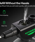 Battery Powered Sprayer 0.5 Gallon Electric Spray Bottle USB Rechargeable being refilled through top-fill port