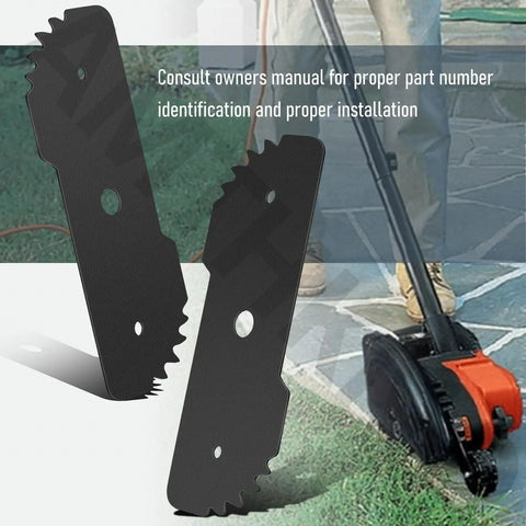 Two Pack Heavy Duty Edger Blade Seven And Three Quarters Inch By Two And Three Quarters Inch.090 Thick For Black And Decker LE750