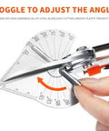Adjustable Miter Shears For Trim And Molding, Smooth 45 To 135 Degree Cuts For Soft Wood PVC Plastic Rubber Leather close-up view