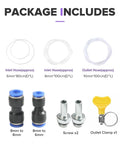 Package includes hoses and fittings for No Fuss 12V Self Priming Oil Extractor Pump Heavy Duty Transmission Fluid Suction Tool.