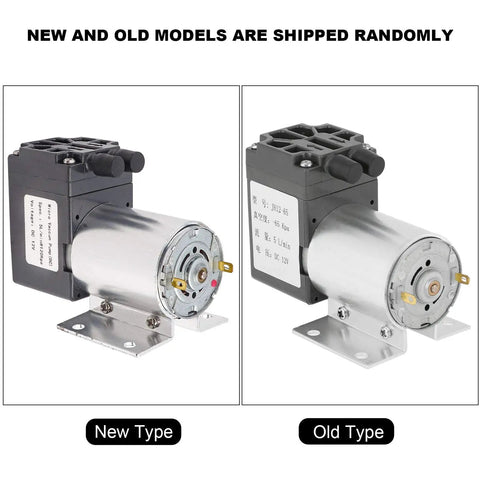 No Sweat DC 12V Mini Vacuum Pump Delivers Rock Solid 5L Min Negative Pressure Suction Oil Free Electric Air Compressor Setup with new and old models.