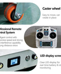 Powerful Heavy Duty Electric Machine Skates With Wireless Remote Control For Moving Massive Gear Loads Up To 25 Tons In Factories And Warehouses with caster wheel and remote control.