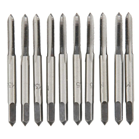 M3.5 Metric Tap Manual Thread Cutter Carbon Steel Straight Flute For Automotive Machinery And DIY Repairs Durable Tool For Cutting Precise Female Threads In Metalworking, 10 taps