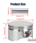 Flat Top 70 Millimeter Piston Kit With 0.550 Compression Height And 26 Lb Valve Springs For Predator 212cc 224cc GX160 GX200 Mini Bikes