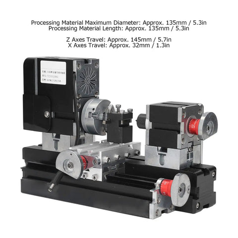Detailed view of Badass Precision Desktop Mini Lathe Kit Featuring Quick Change Drill Chuck And Smooth Running 12 Volt Dc Motor At 12000 Rpm.