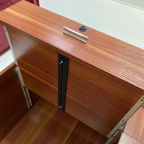 Drawer Repair Kit For Sagging Drawers, Sturdy Middle Mount Bracket To Reinforce Dresser Cabinets in use on wooden drawer