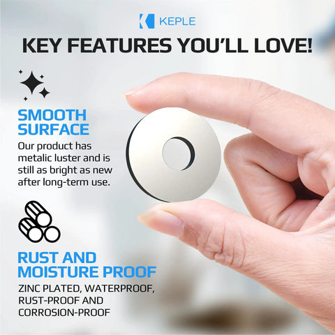 Hand holding Beefy Fender Washer Large OD 20mm By 56mm Heavy Duty Zinc Plated Alloy Steel For Screws Ideal For Thin Sheet Metal Plastic Wood And Automotive Panels ISO 7093 Standard Load Spreader