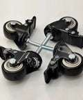 Heavy Duty Caster Wheels Set of Four with 360 Degree Swivel Rolling Smooth as Butter on Silent Polyurethane Treads