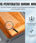 Solid Pack Of Two Hundred Four By Six Heat Shrink Bags Pulling Off A Knockout Tight Seal For Books And Bath Bombs Durable Food Grade Plastic Wrap For Everyday DIY with pre-perforated design.