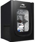 Beefy 3D Printer Enclosure Fireproof And Dustproof Tent with constant temperature cover for Ender series, black, front view