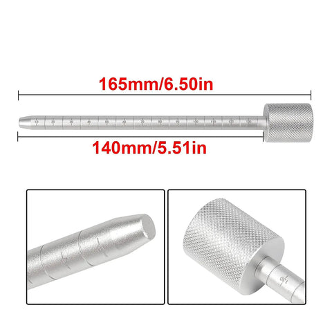 Chrysler Transmission Dipstick For 6F24 And 948TE Auto Transmissions, Compatible With Dodge Dart Fiat 500 Jeep Cherokee Compass Patriot, Easy Oil Level Check And Accurate Read, Model 10323A; Aluminum dipstick with measurements, 165mm length
