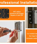 30 Piece Stainless Steel Door Hinge Shims Kit With Coated Finish For Interior Doors Gap Filler And Alignment Fix DIY