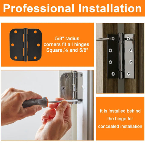 30 Piece Stainless Steel Door Hinge Shims Kit With Coated Finish For Interior Doors Gap Filler And Alignment Fix DIY