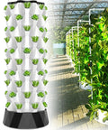 Hydroponic Growing Tower Kit With 10 Levels And 48 64 80 Pot Modules Indoor Outdoor Vertical Garden For Urban Gardeners
