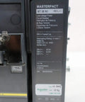 Masterpact Low Voltage Power Circuit Breaker 3 Pole 800 Amp 600 V AC Refurbished NT08N1 side view showing specifications.