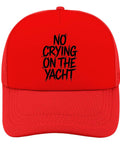 No Crying On The Yacht Distressed Red Adjustable Sun Hat For Men And Women Ventilated Breathable Cap Keeps You Cool All Day Wear