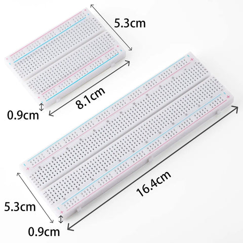 All In One Breadboard Kit With 400 And 830 Breadboards, 140 Jumper Wires, 65 Flexible Jumpers, And A Tweezer, Packed In Sturdy Box