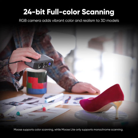 Badass Handheld 3D Scanner Delivers Tight Accuracy With Sharp Blue Light Tech For Quick Medium Scans And Dead Simple 3D Printing Workflow For Creative Pros