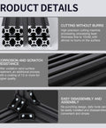 Four 1500mm 2040 V-Slot Aluminum Extrusion Profiles In Silver, Beefy Precision, Anodized Finish For Tough, Smooth Build Frames And Easy DIY Projects Today. Product details showing 2040 aluminum extrusion profiles, burr-free cut, corrosion resistance, and easy assembly