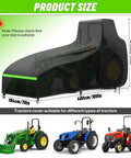 Heavy Duty Universal Tractor Cover Waterproof 600D Oxford Cloth With Air Vent And Reflective Strips Front Loader Backhoe Compatible