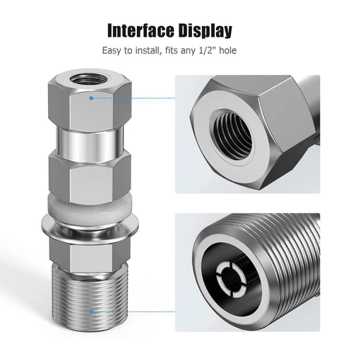 Heavy Duty CB Antenna Stud Mount Adapter Copper Nickel Plated With SO239 Connector interface display showing details
