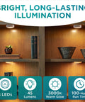 Ultra Thin Wireless LED Touch Lights Pack Of 2 For Under Cabinets Closets And Countertops Battery Operated Puck Lights