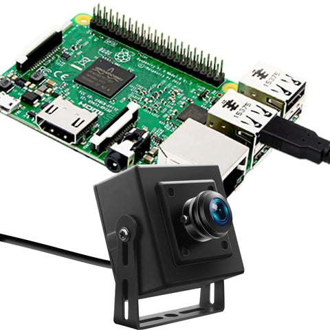 5MP USB Camera With 180 Degree Fisheye Lens 1080P 30FPS Webcam Aptina MI5100 Sensor connected to a circuit board