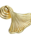 16 Pack Ginkgo Leaf Knob Handles Set, Stylish Golden Drop Pendant Pulls For Kitchen Cabinets, Bathroom Vanities, And Drawer Doors