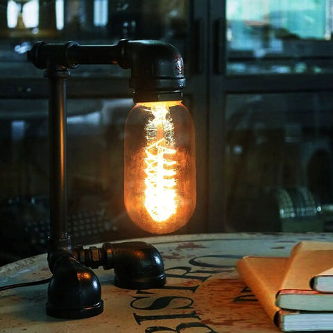 Old School Retro Edison Style T45 25W Dimmable Light Bulbs E26 Base Four Pack Amber Glass Warm Yellow Tungsten Filament Lamps