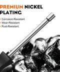 Nickel-plated 4mm hex head of carburetor adjustment tool for Stihl trimmers edgers pole pruners and Husqvarna Craftsman chainsaws.