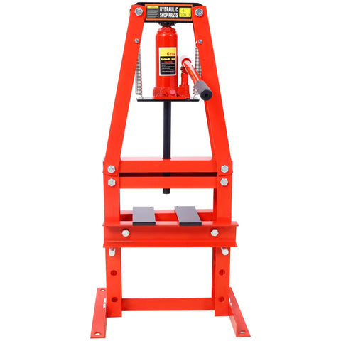 Heavy Duty 6 Ton Hydraulic A Frame Shop Press With Steel Plates Built Tough For Weekend Mechanic Jobs Smooth Height Adjustment For Stubborn Gears And Bushings