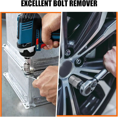 14 Piece Bolt Extractor Set For Stripped Rusted And Damaged Bolts With Hex Drive used on metal and car wheel