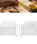 Premium Heavy Duty Adjustable Woodworking Featherboard Keeps Hands Safe On Table Saws And Router Tables Rock Solid Locking Grip For Band Saws - white plastic comb-style guides.