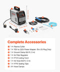 Dual Voltage 50 Amp Plasma Cutter Be A Garage Workhorse With 110V And 220V Run IGBT Inverter Digital Display 2T 4T Modes Accessories