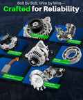 Swap In Alternator For Honda Civic 1.8L 2012 2015, HR V 1.8L 2016 2018, And Acura ILX 2.0L 2013 2015 - 1 Pin Smart Charging, Direct Fit, components labeled with diagram