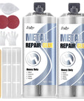 Heavy Duty 2 Part Epoxy Metal Repair Glue For Bonding Cracks And Leaks On Stainless Steel Ceramics Plastic And Alloys, 3.5oz tubes with accessories