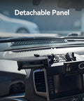 Dual Band Ham Radio Cross Band Repeater And Mobile Transceiver with detachable control panel mounted on a car dashboard