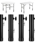 Heavy Duty Folding Table Leg Extenders Four Pack Adjustable Table Risers Built Like A Tank To Level Up Your Setup Durable Carbon Steel for various table types.