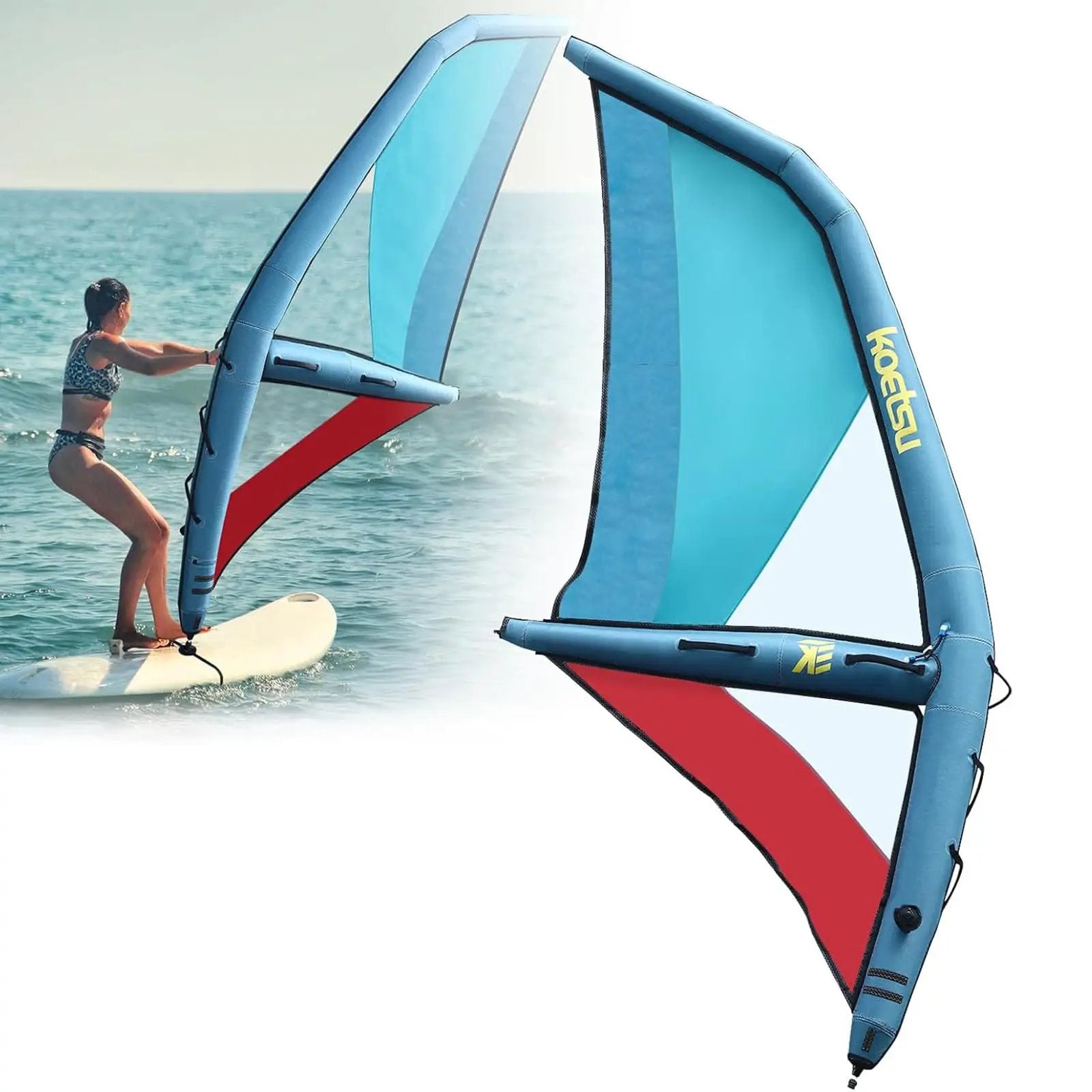 Inflatable Wing Surf Sail for Foil Boards & Windsurfing ✓