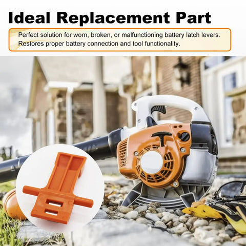 Battery Latch Lockout Lever Replacement Kit For Stihl MSA120 MSA140 BGA56 BGA57 FSA56 HSA56 HLA56 HTA50 shown with tool
