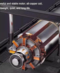 Close-up of the powerful motor in the Heavy Duty Wet Dry Bench Sander 350W, showcasing all-copper coil design.