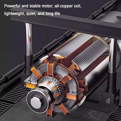 Close-up of the powerful motor in the Heavy Duty Wet Dry Bench Sander 350W, showcasing all-copper coil design.
