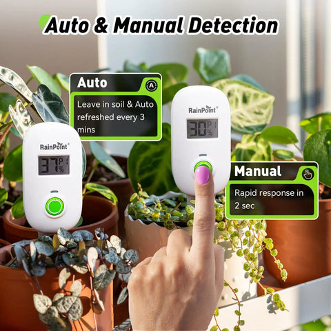 Light Driven Thermo Hygrometer And Smart Digital Wireless Soil Moisture Meter Kit For Real Time Plant Care WiFi Hub Required
