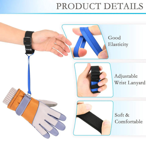 6 Pack Ski Glove Leashes Wrist Lanyards Adjustable Anti Lost Straps for Skiing Snowboarding and Outdoor Adventures product details