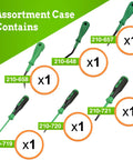 210 Series Six Piece Terminal Screwdriver Set With Partially Insulated Shafts Multicolor Tool Assortment For Terminal Blocks