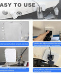 Easy Screwless Transducer Mounting Plate Kit For Boats No Hull Drilling Freely Mount Small To Medium Transducers 4.5 By 3.5 Inch 0.75 Inch Thick White Marine Mount For Quick Install Hull Safe Durable Removable, white transducer plate on boat hull