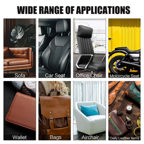 Wide range of applications for Lychee Grain PU Leather Patch Self Stick Repair on sofas, car seats, office chairs, and more.