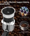 Barista-Grade 3-In-1 20 Bar Espresso Machine For Home Use With Dual Boiler And Automatic Milk Frother, capsule adapter view